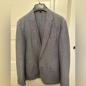 J. Crew Ludlow Slim-fit unstructured suit jacket in cotton-linen 38S Grey